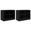 Sengeskab 2 pcs Sort eg 66 x 33 x 48 cm Konstrueret træ