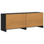 Sengeskab 2 pcs Sort eg 66 x 33 x 48 cm Konstrueret træ