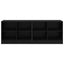 Sengeskab 2 pcs Sort eg 66 x 33 x 48 cm Konstrueret træ