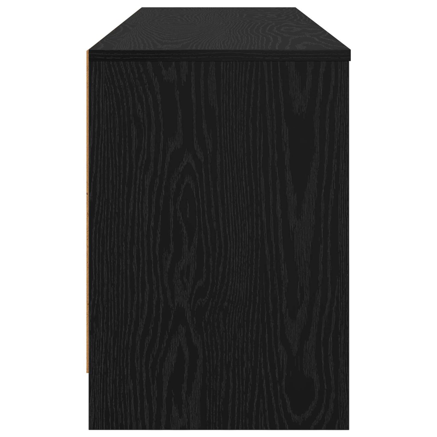 Sengeskab 2 pcs Sort eg 66 x 33 x 48 cm Konstrueret træ