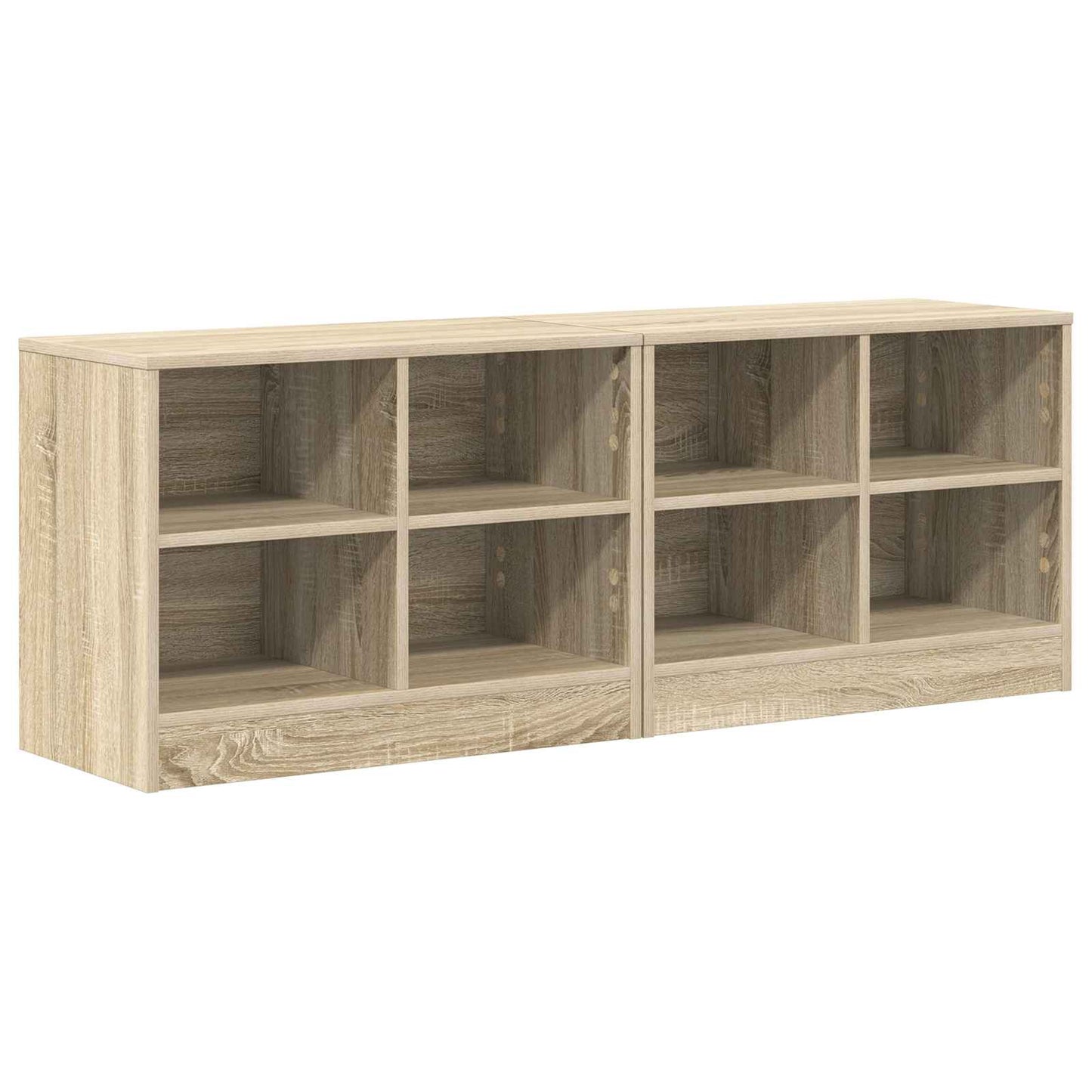 Sengeskab 2 pcs Sonoma-eg 66 x 33 x 48 cm Konstrueret træ