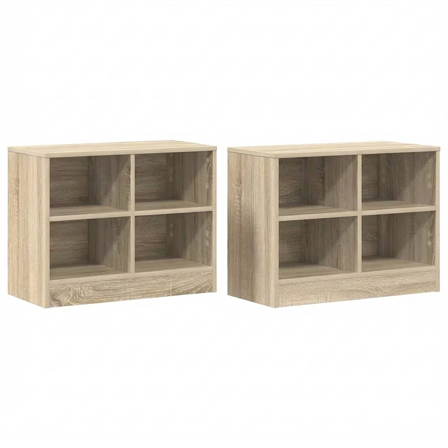 Sengeskab 2 pcs Sonoma-eg 66 x 33 x 48 cm Konstrueret træ