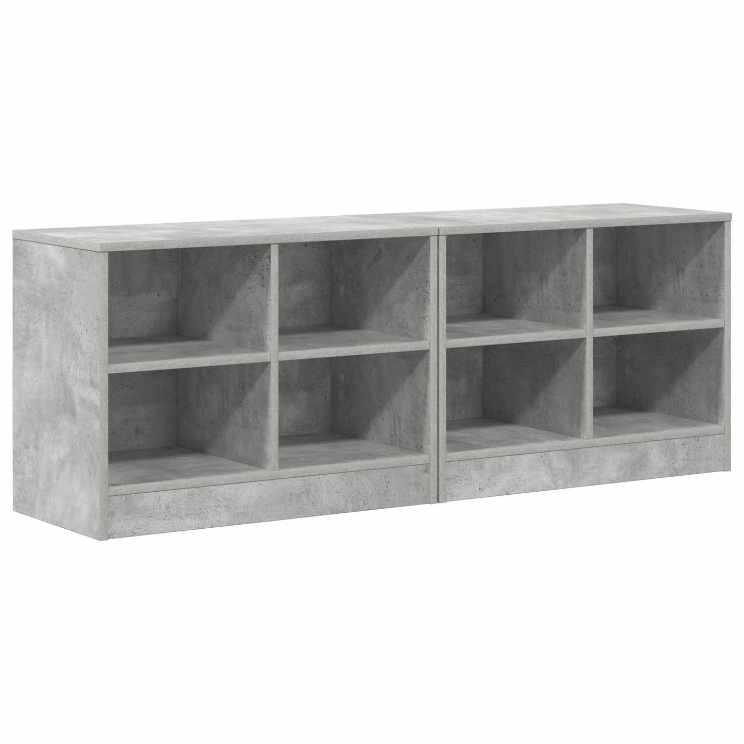 Sengeskab 2 pcs Betongrå 66 x 33 x 48 cm Konstrueret træ