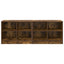 Sengeskab 2 pcs Røget eg 66 x 33 x 48 cm Konstrueret træ