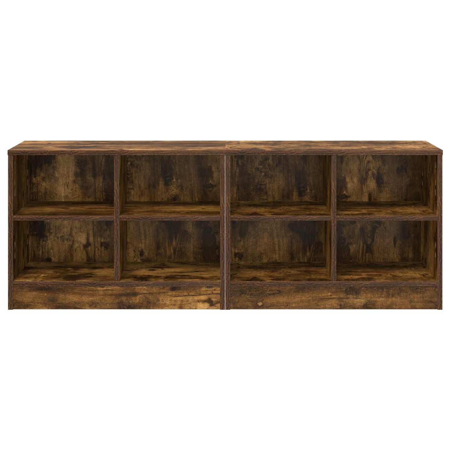 Sengeskab 2 pcs Røget eg 66 x 33 x 48 cm Konstrueret træ