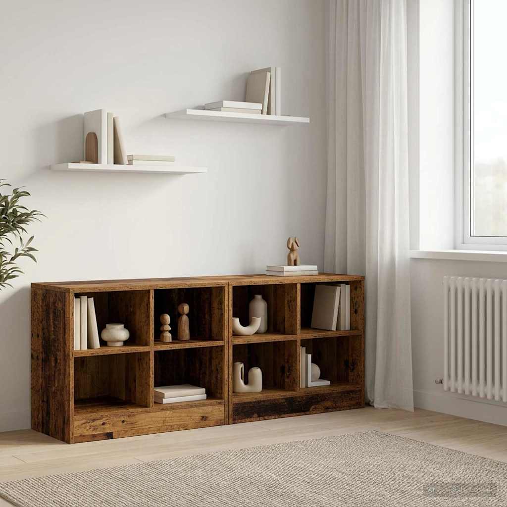 Sengeskab 2 pcs Gammelt træ 66 x 33 x 48 cm Konstrueret træ