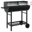 Kulgrill 96,5 x 42,5 x 88,5 cm Sort