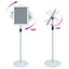Pedestal Plakatstand Sølv 33 x 33 x 126 cm PVC og Stål