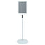 Pedestal Plakatstand Sølv 33 x 33 x 123 cm PVC og Stål