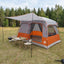 Familietelt med tag Grå og orange 380 x 260 x 190 cm Polyester