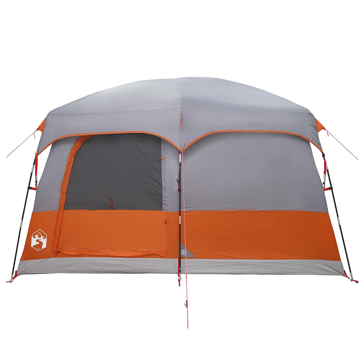 Familietelt med tag Grå og orange 380 x 260 x 190 cm Polyester