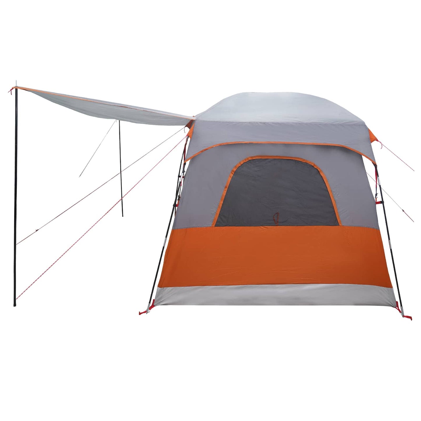 Familietelt med tag Grå og orange 380 x 260 x 190 cm Polyester