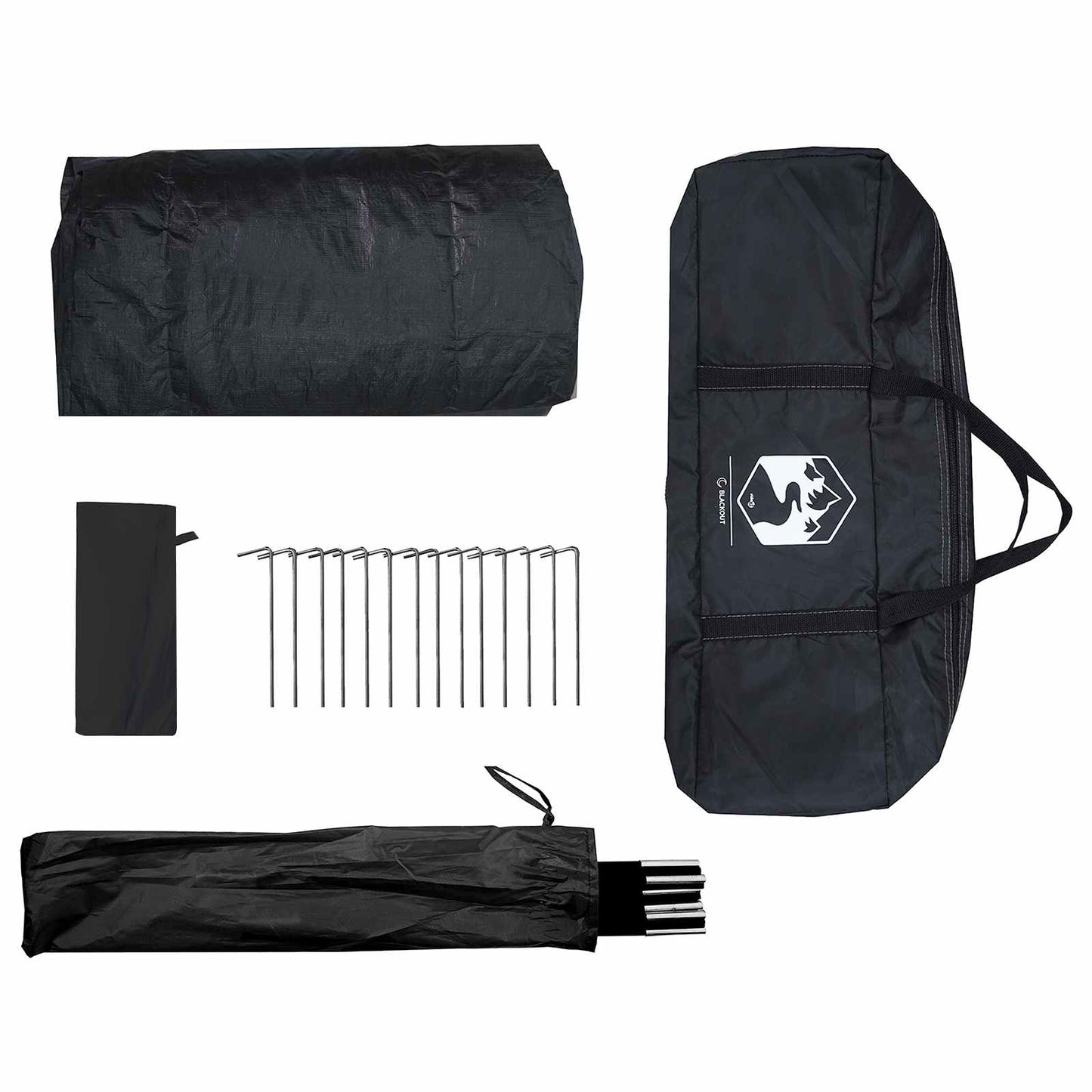Hyttetelt med tag Hvid Blackout 210 x 210 x 138 cm Polyester