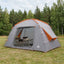 Hyttetelt med tag Grå og orange 300 x 210 x 156 cm Polyester