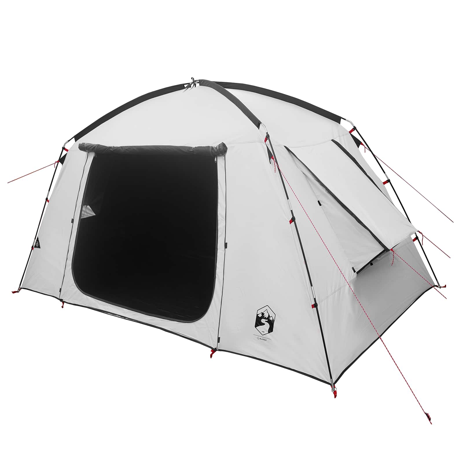Hyttetelt med tag Hvid Blackout 300 x 210 x 156 cm Polyester billede
