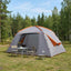 Hyttetelt med tag Grå og orange 400 x 210 x 180 cm Polyester