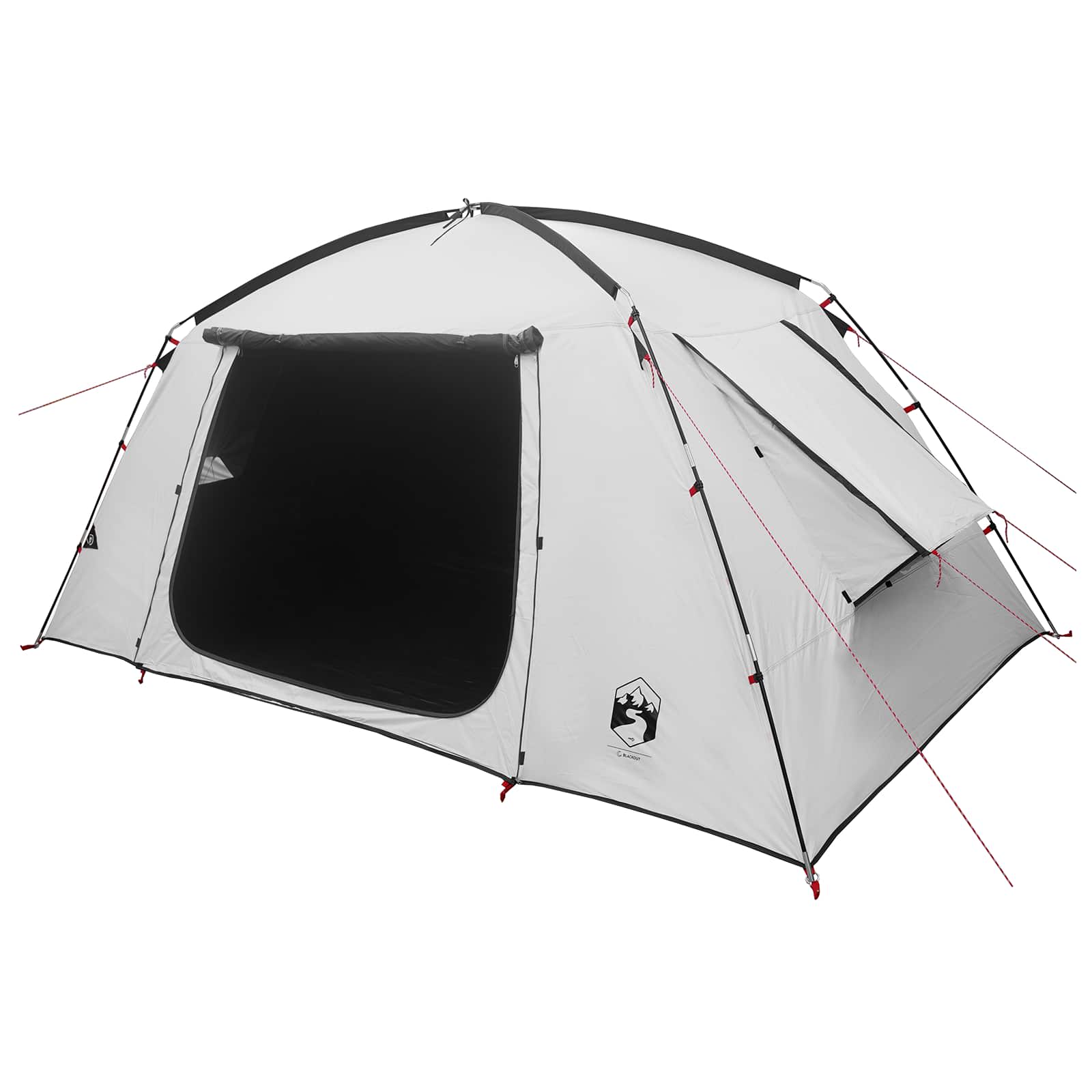 Hyttetelt med tag Hvid Blackout 400 x 210 x 180 cm Polyester billede