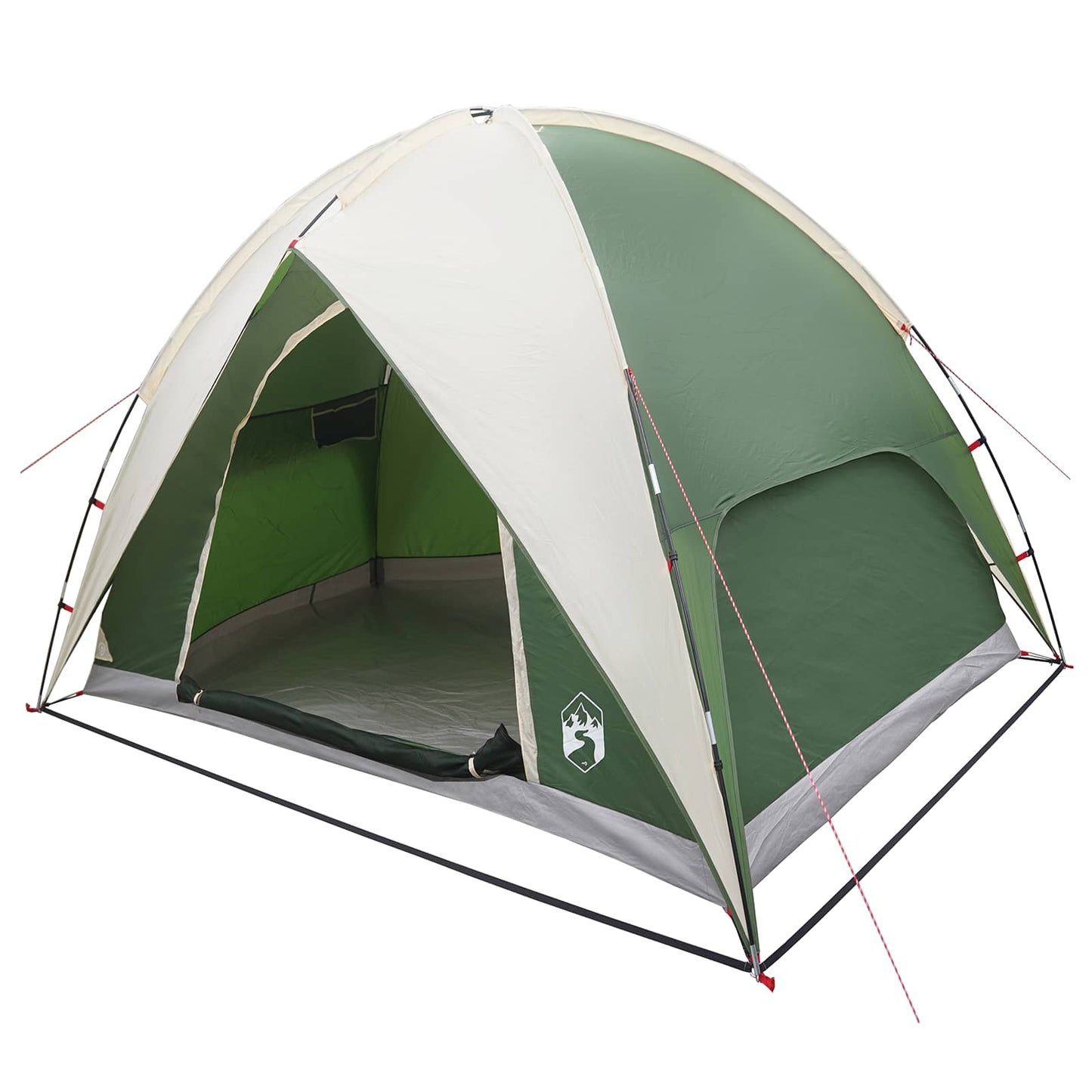 Camping telt med regnslag vandafvisende Grøn 245 x 245 x 149 cm