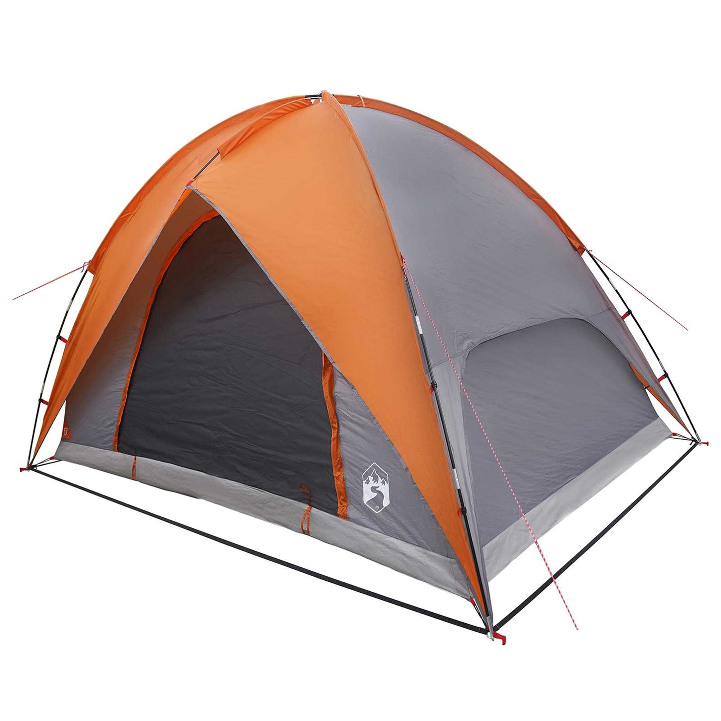 Camping telt med regnslag vandafvisende Kuppel Grå og orange