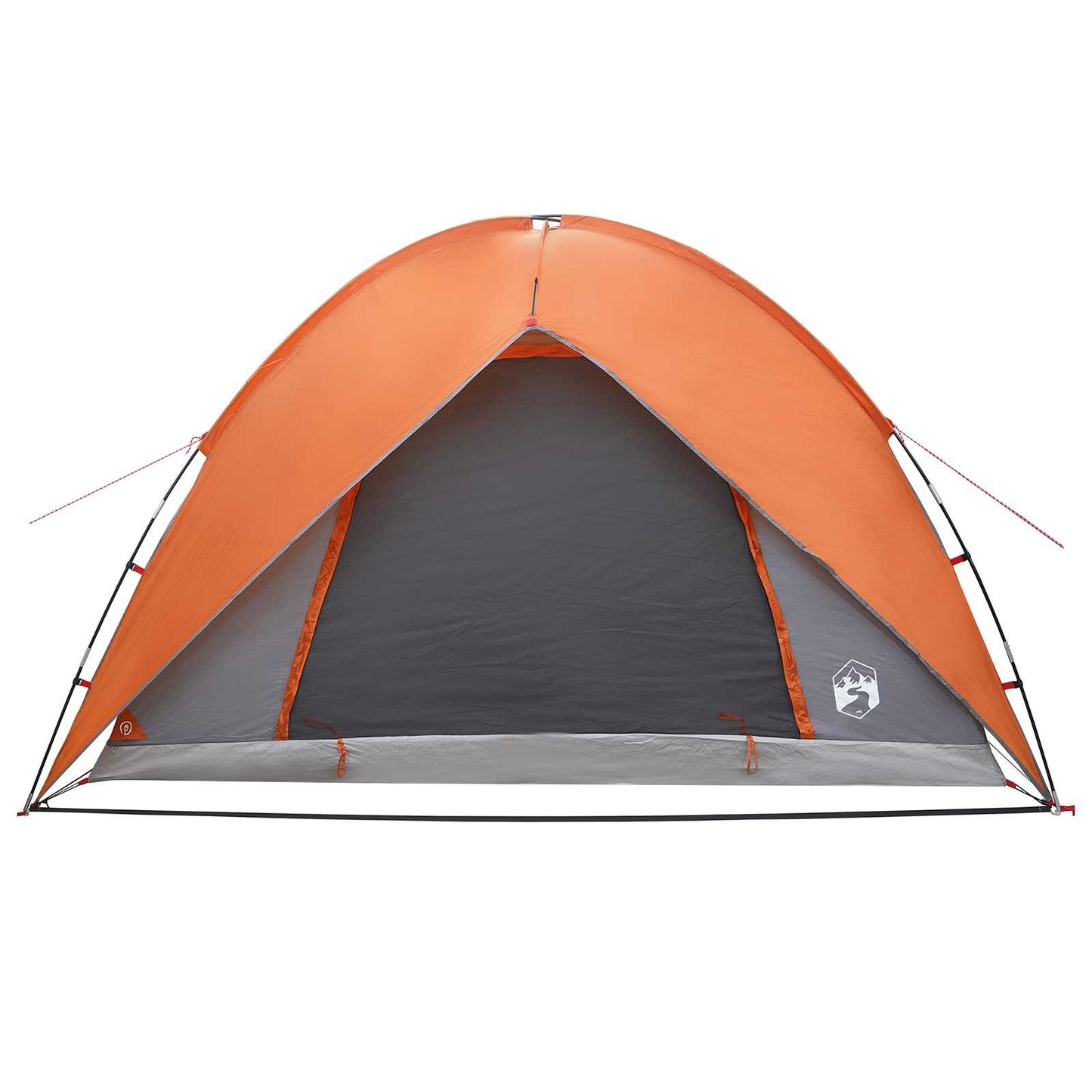 Camping telt med regnslag vandafvisende Kuppel Grå og orange