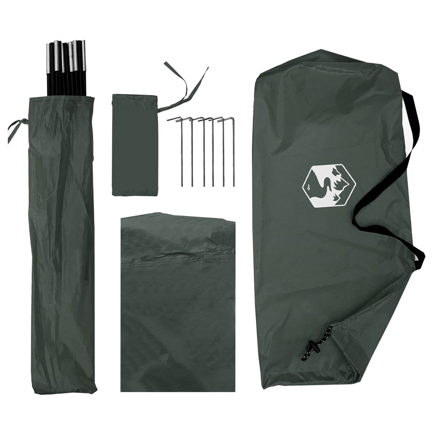 Bil Telt med tag Army Grøn 308 x 215 x 220 cm Polyester og Stål