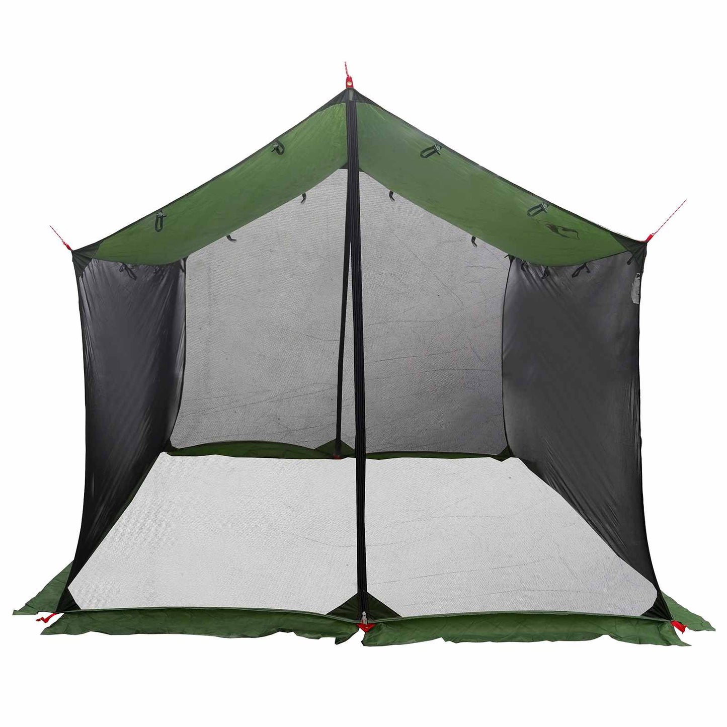 Camping tarp med mesh vægge Grøn 340 x 260 x 220 cm