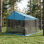 Camping tarp med mesh vægge Blå 340 x 260 x 220 cm