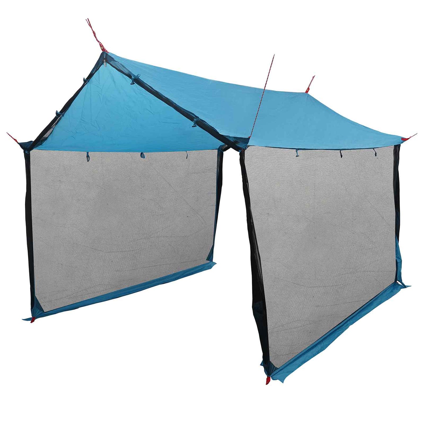 Camping tarp med mesh vægge Blå 340 x 260 x 220 cm