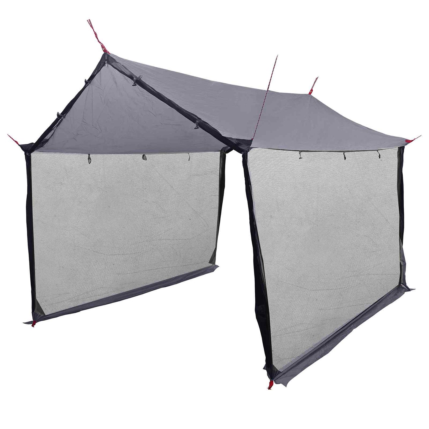 Camping tarp med mesh vægge Grå og orange 340 x 260 x 220 cm