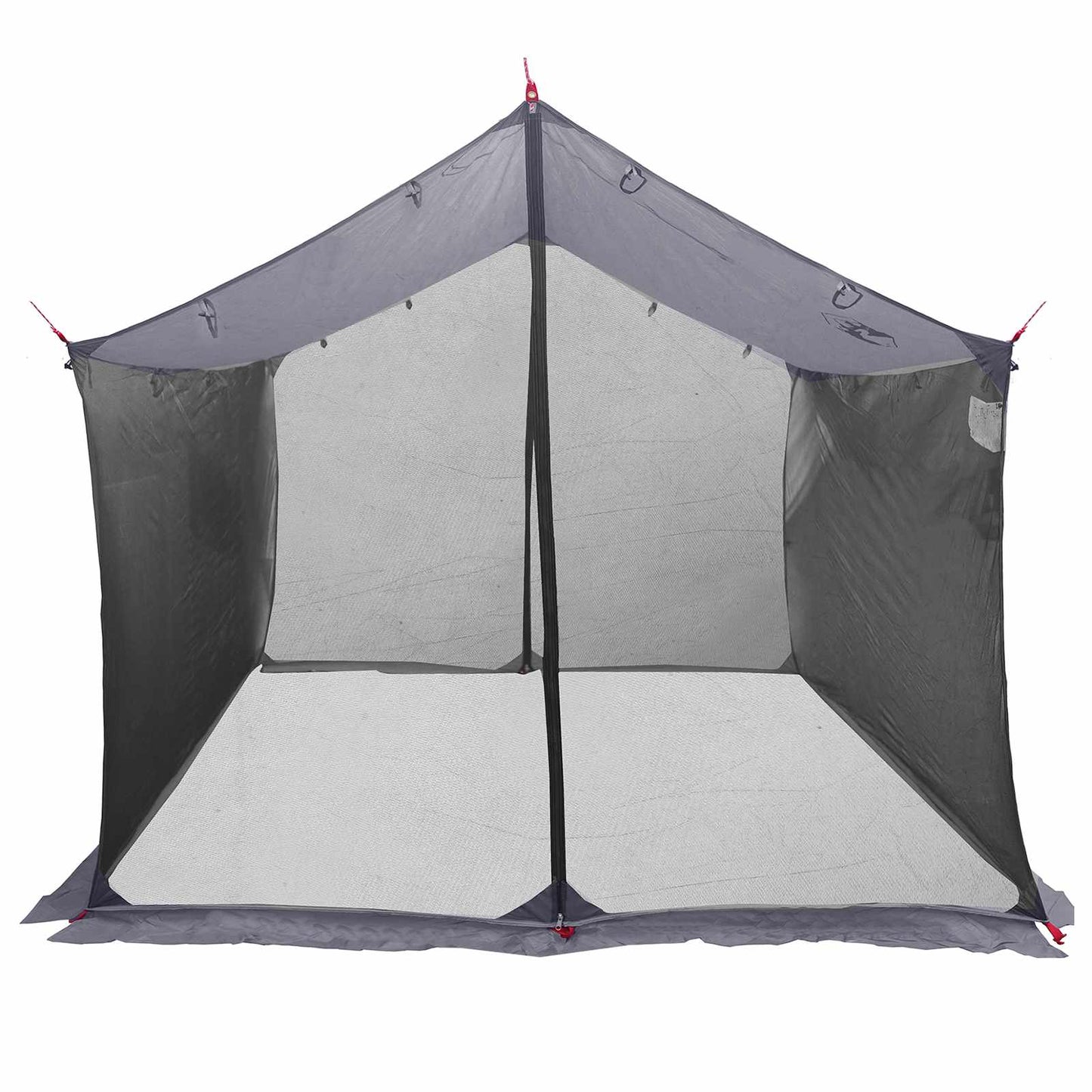 Camping tarp med mesh vægge Grå og orange 340 x 260 x 220 cm