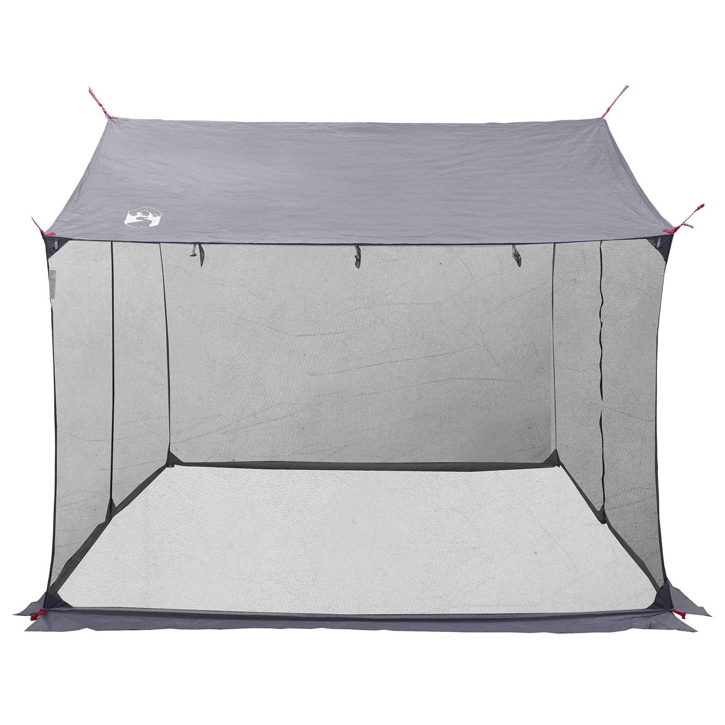 Camping tarp med mesh vægge Grå og orange 340 x 260 x 220 cm