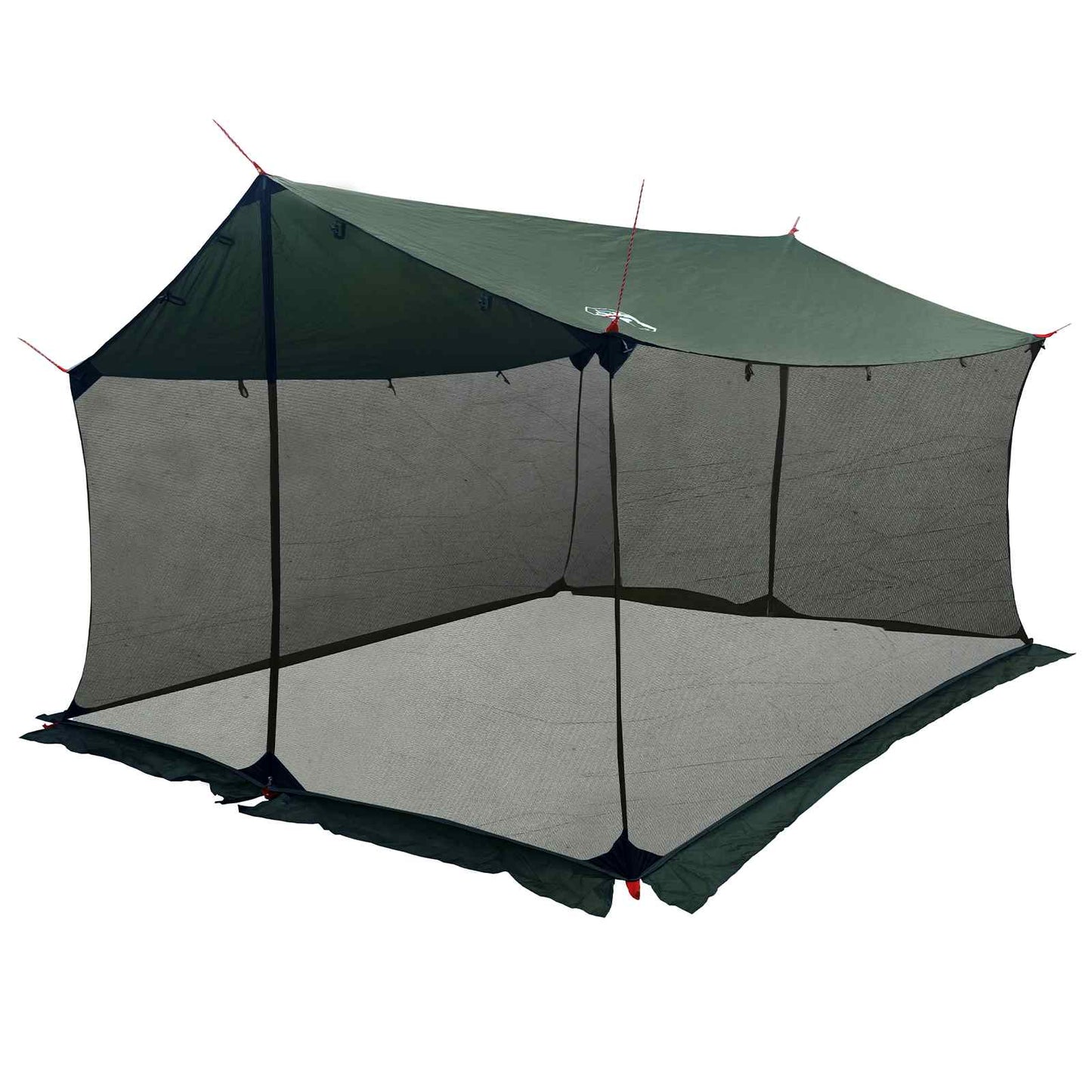 Camping tarp med mesh vægge Army Grøn 340 x 260 x 220 cm