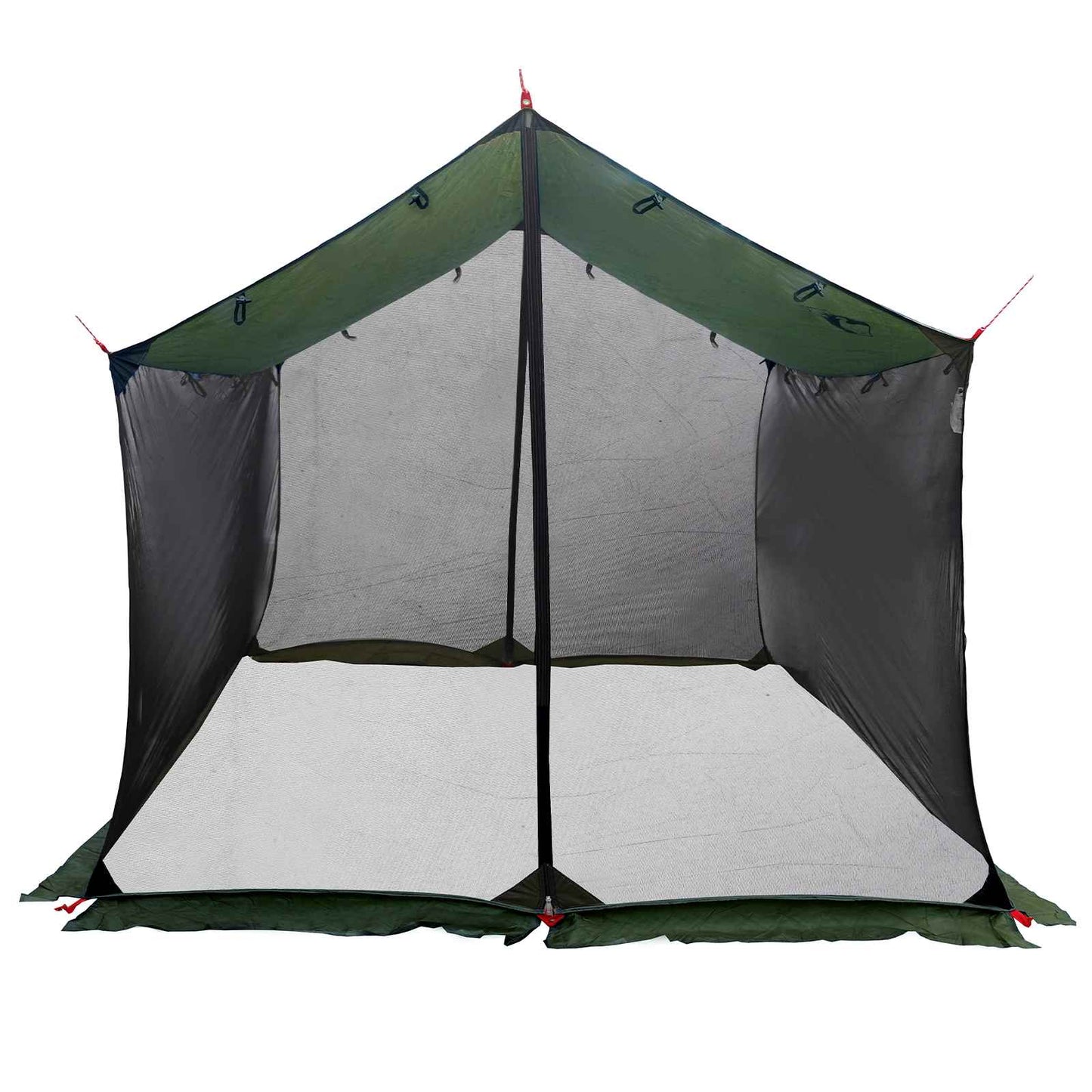 Camping tarp med mesh vægge Army Grøn 340 x 260 x 220 cm