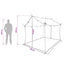 Camping tarp med mesh vægge Army Grøn 270 x 210 x 210 cm
