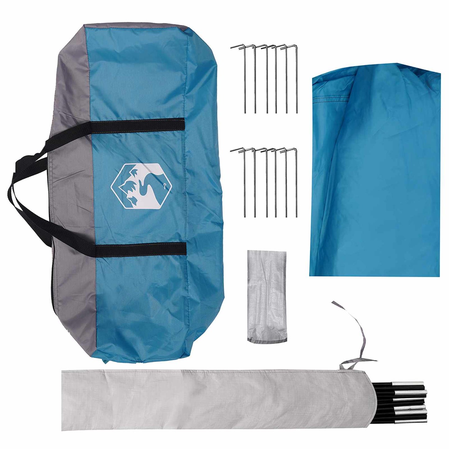 Camping tarp vandafvisende Blå 550 x 400 x 230 cm