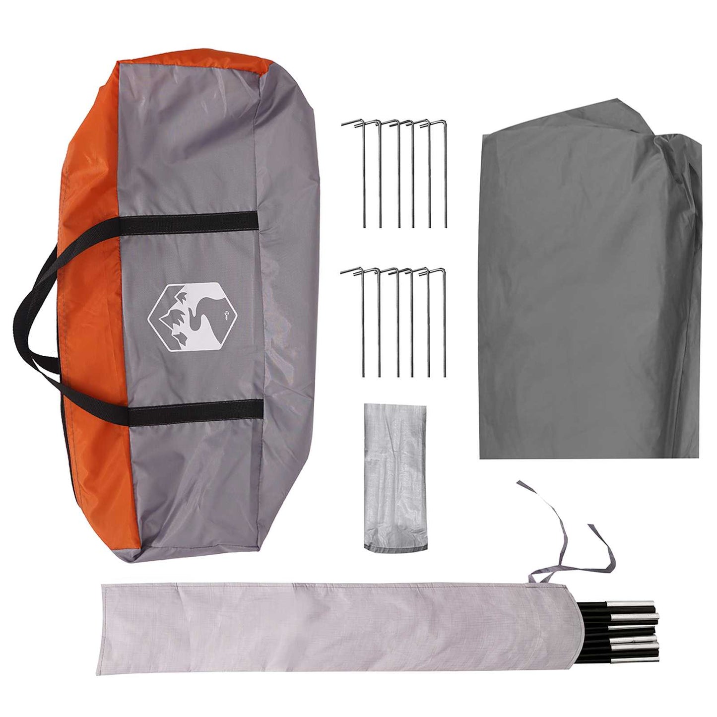 Camping tarp vandafvisende Grå og orange 550 x 400 x 230 cm