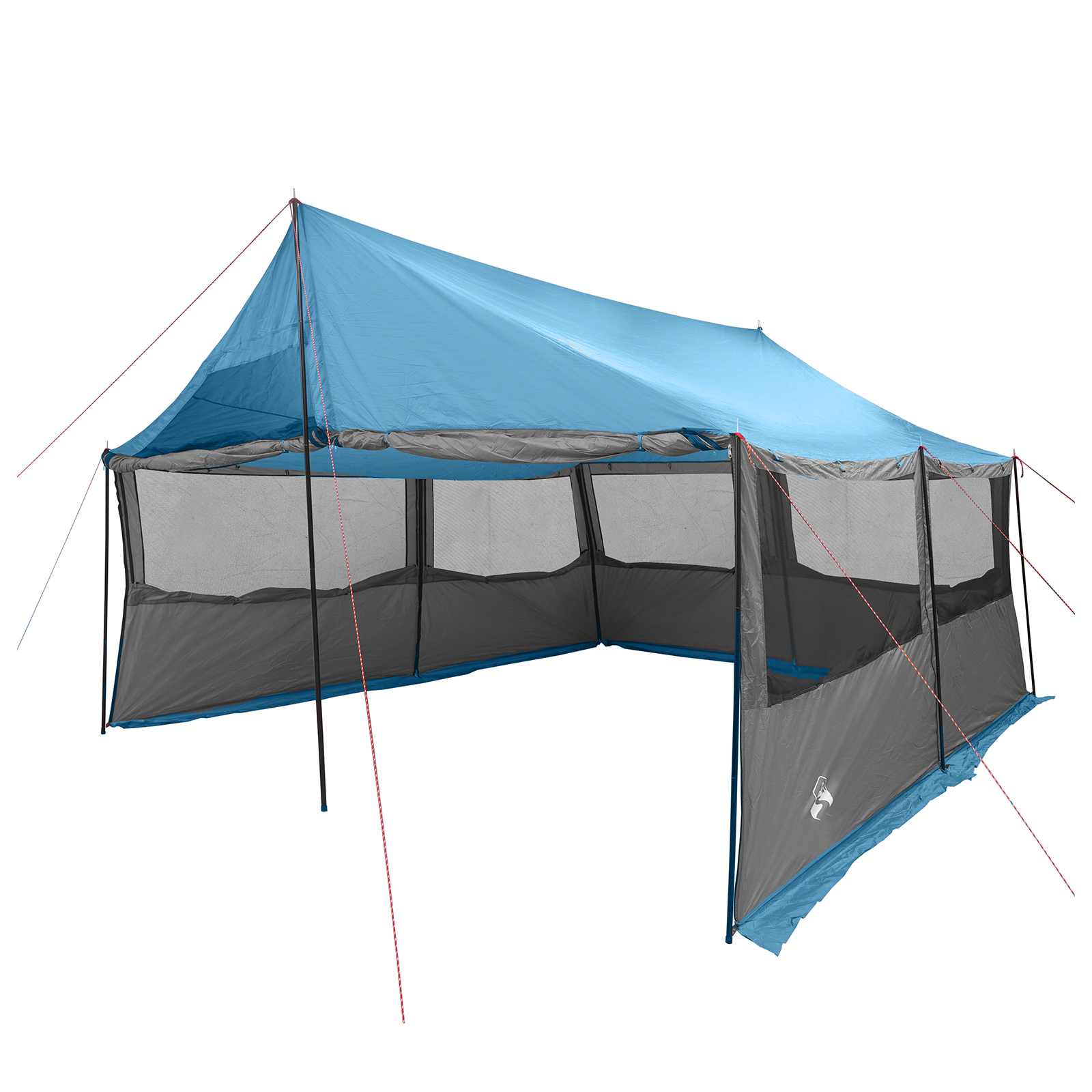 Familietelt med tag Blå 450 x 400 x 265 cm Polyester og Stål billede