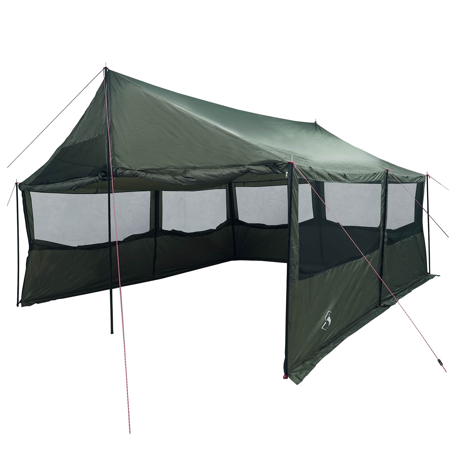 Familietelt Army grøn 450 x 400 x 265 cm Polyester og Stål billede