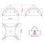 Party Tent Army grøn 600 x 600 x 400 cm Polyester og Stål