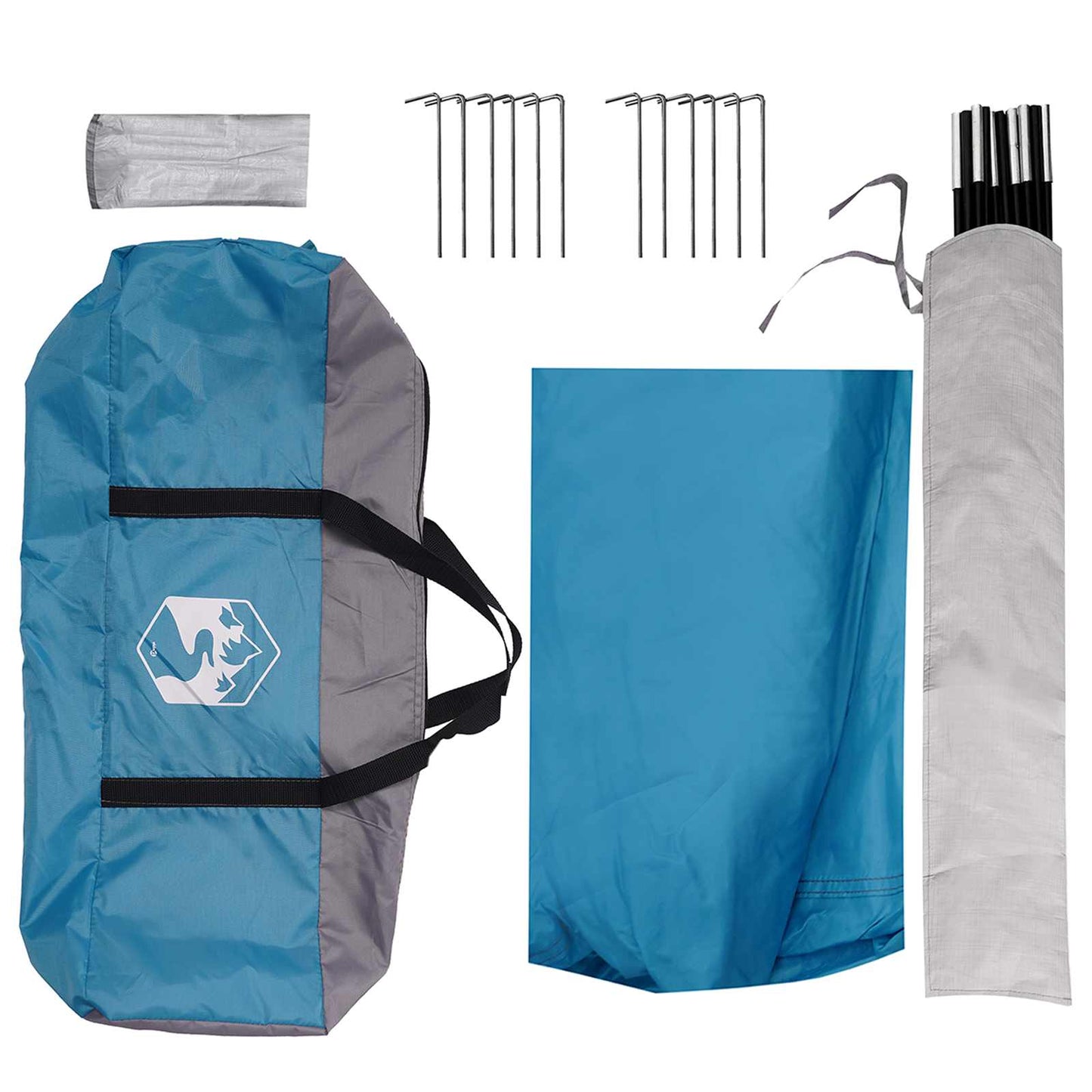 Party Tent med tag Blå 400 x 400 x 320 cm Polyester og Stål