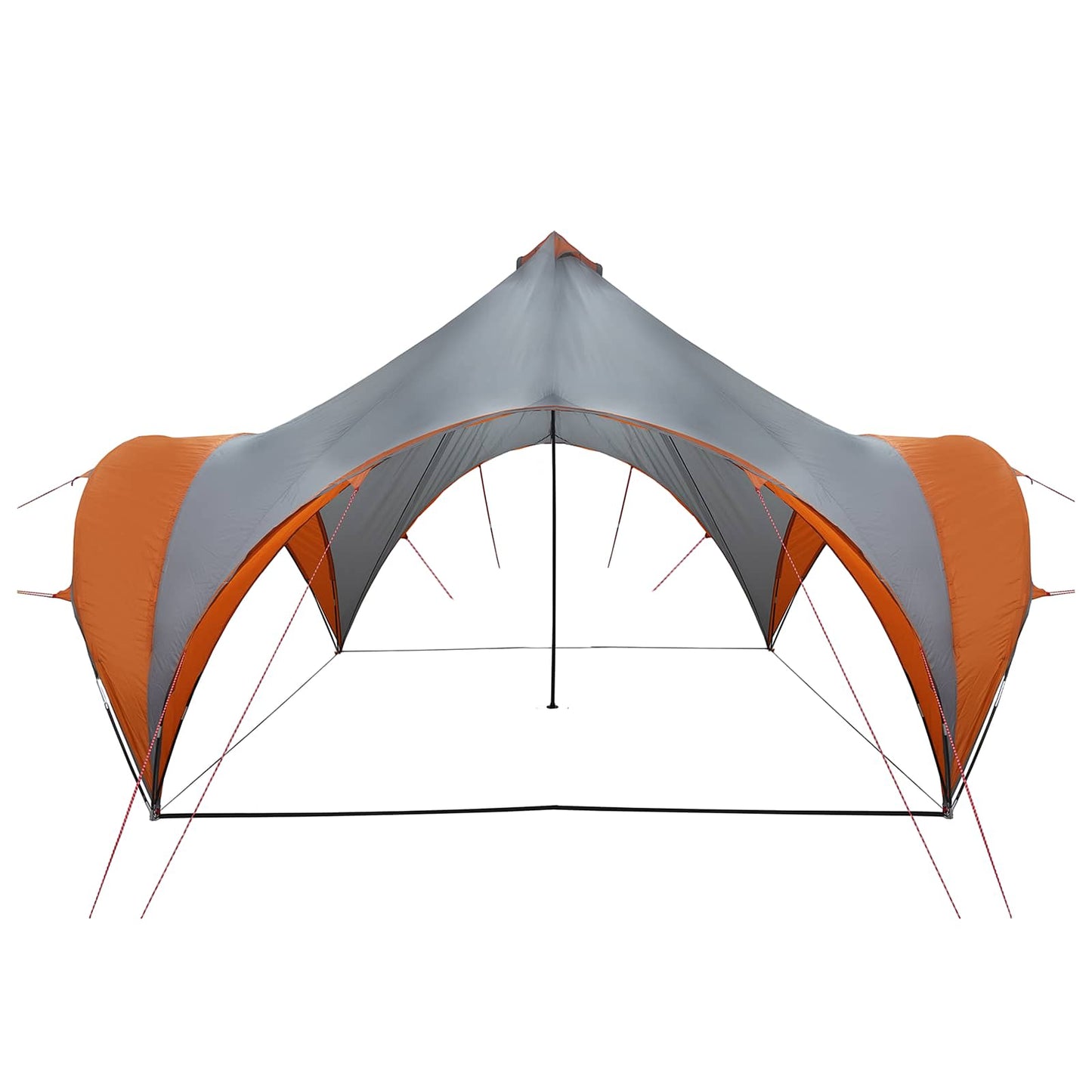 Party Tent Grå og orange 400 x 400 x 320 cm Polyester og Stål