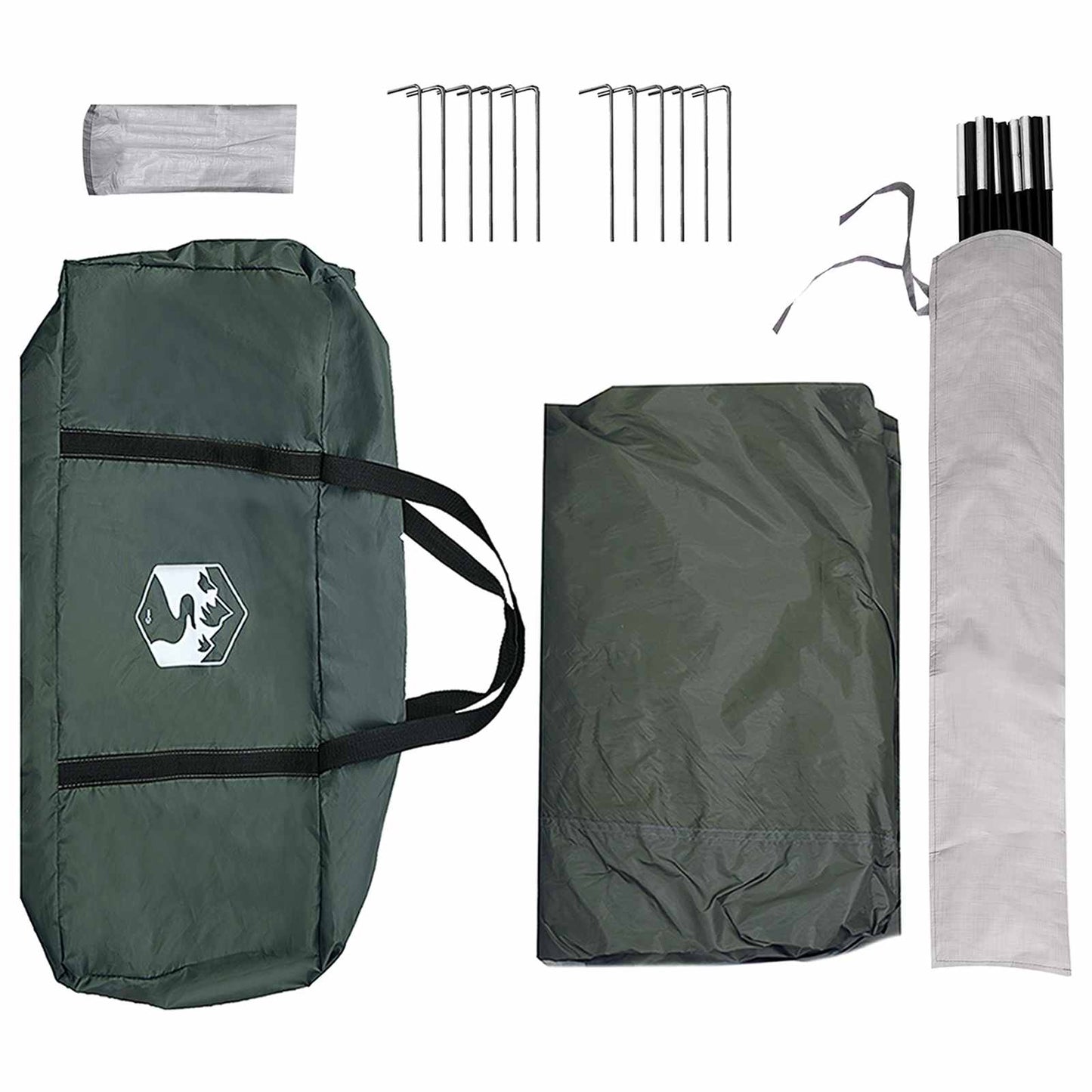 Party Tent Army grøn 400 x 400 x 320 cm Polyester og Stål