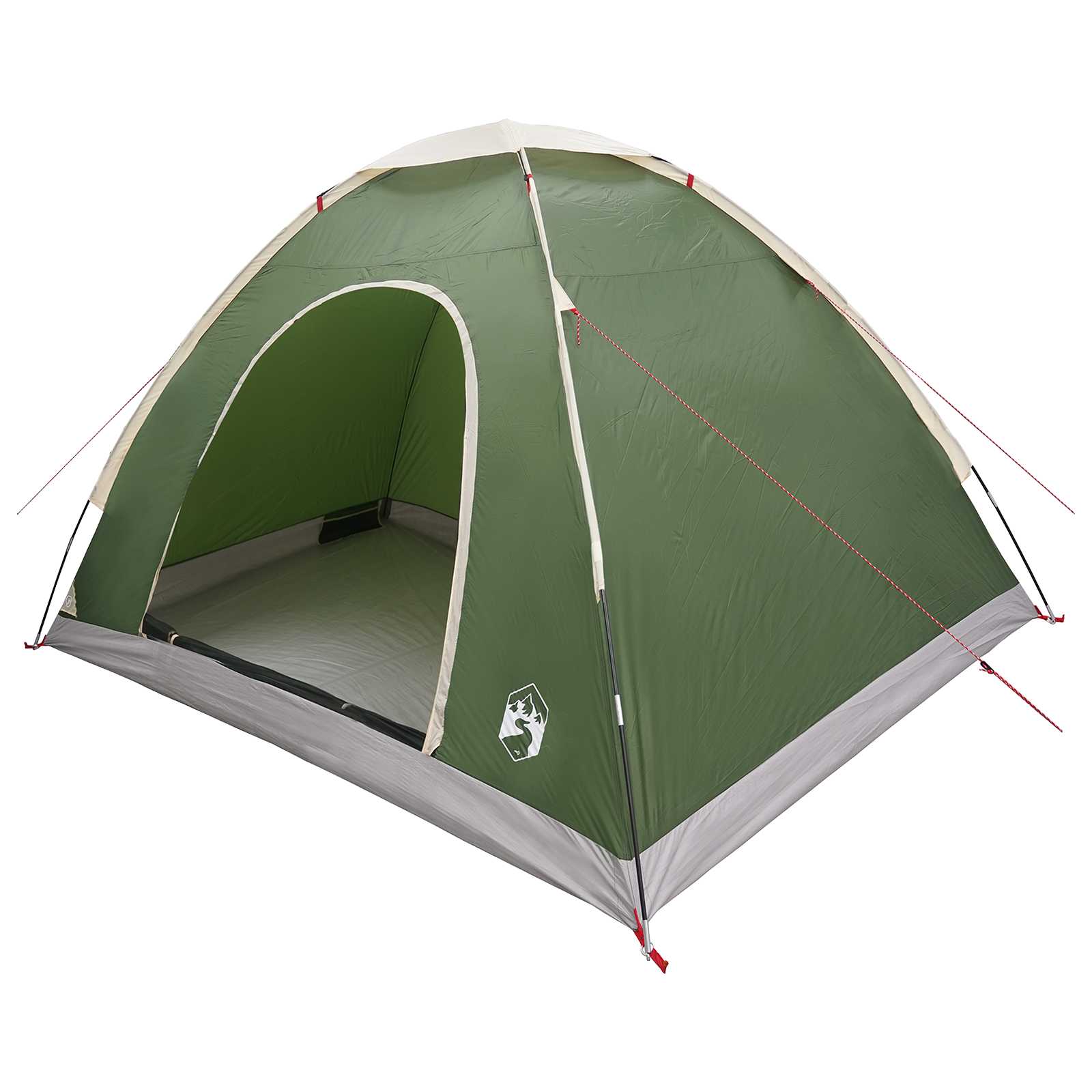 Camping telt med tag med luftventil Grøn 275 x 215 x 125 cm