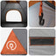 Camping telt med tag Grå og orange 335 x 275 x 180 cm