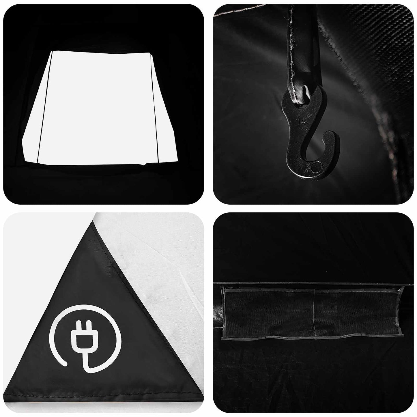 Camping telt Hvid Blackout 190 x 140 x 105 cm Polyester og Stål