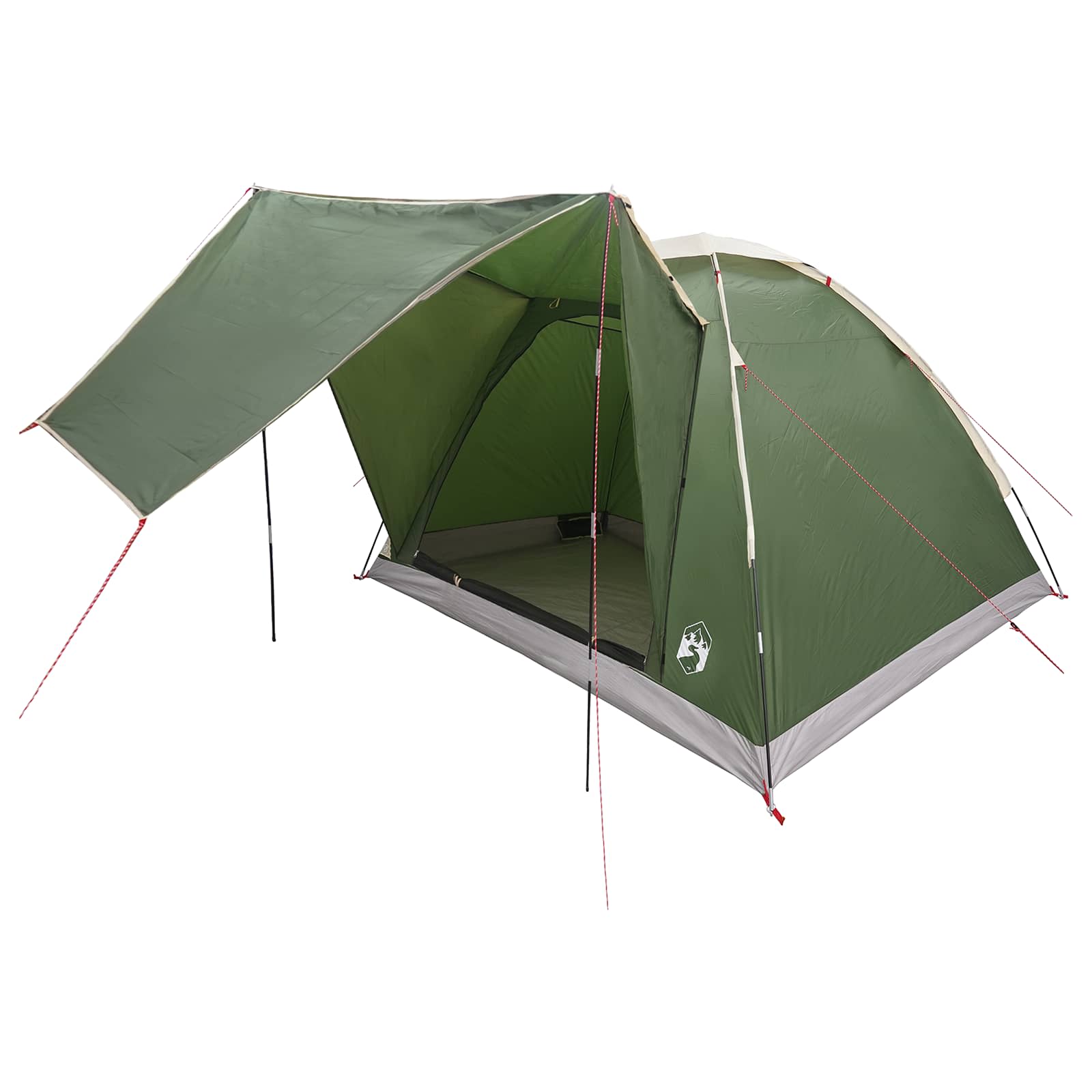 Camping telt med tag Grøn 4-personers Polyester og Stål