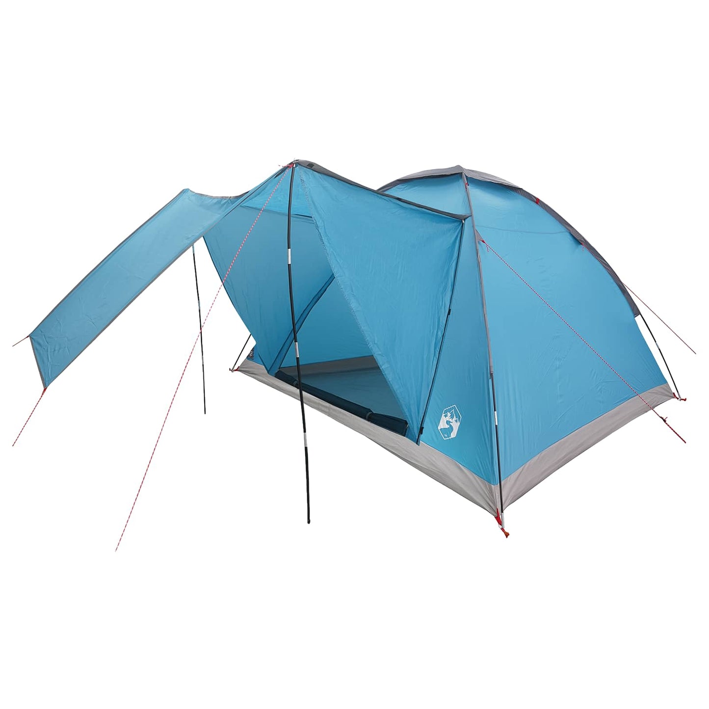 Camping telt med tag Blå 4-personers Polyester og Stål