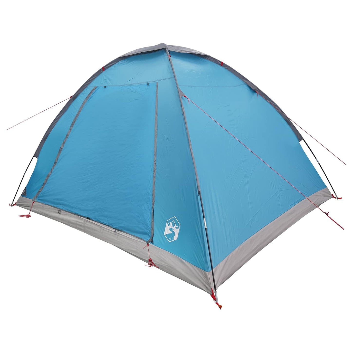 Camping telt med tag Blå 4-personers Polyester og Stål