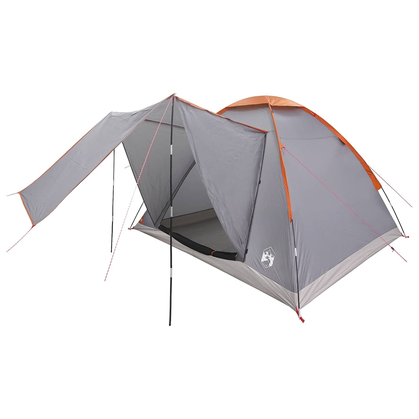 Camping telt Grå og orange 4-personers Polyester og Stål