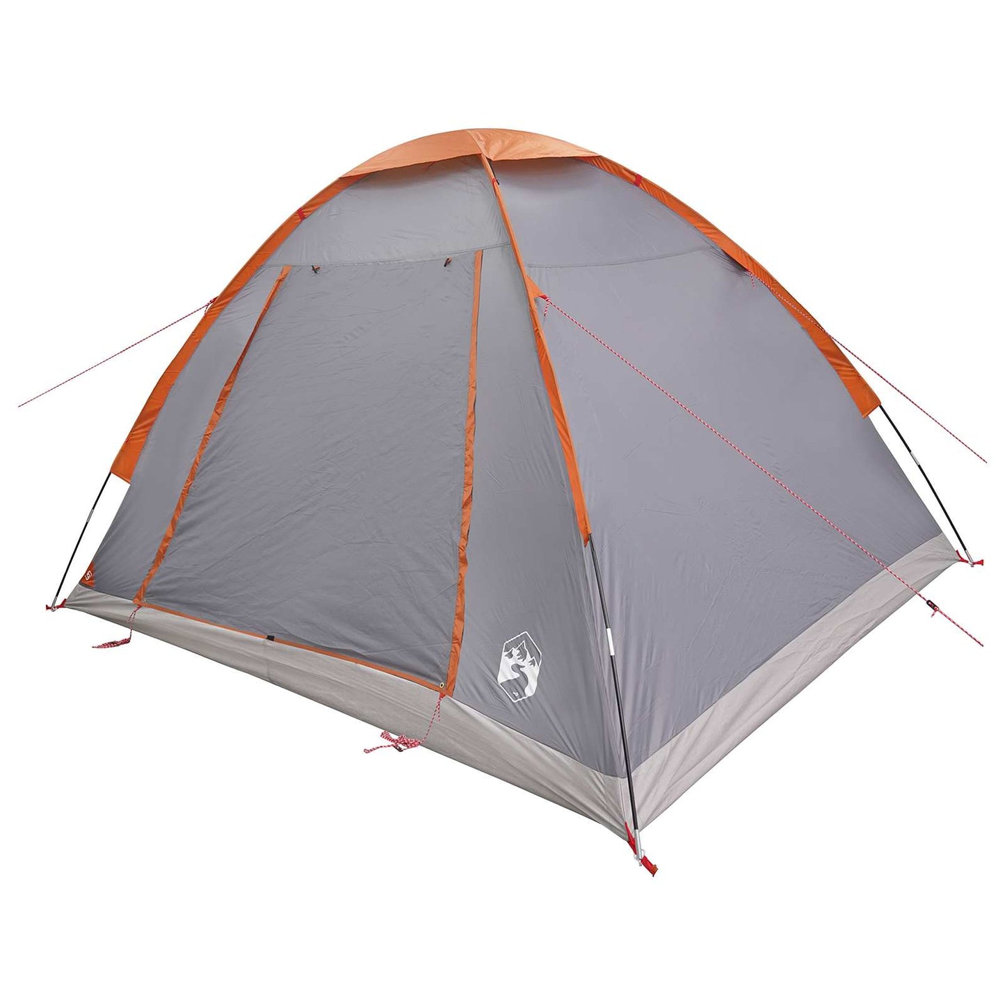 Camping telt Grå og orange 4-personers Polyester og Stål
